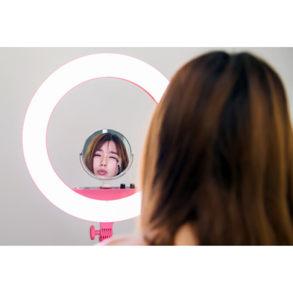 Кольцевой свет для макияжа (Светодиодная лампа) Godox LR160 Bi-Color Ringlight (Pink)